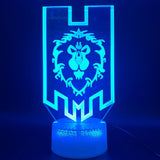 Lampe Led Lion bleue