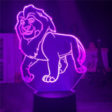 Lampe de Chevet Roi Lion Mufasa violet