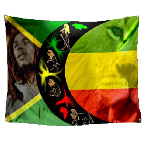 Drapeau Lion Bob Marley