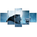 Tableau Lion Innovation décoration d'intérieur photo bleue