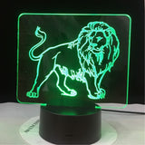 Lampe de Chevet Lion en Plaque verte
