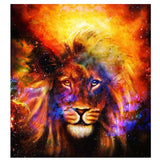 Tableau Lion Sublimité dessin couleur