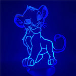 Lampe de Chevet Roi Lion fond bleu