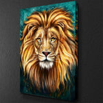 Tableau Lion Patience dessin de lion sur toile murale