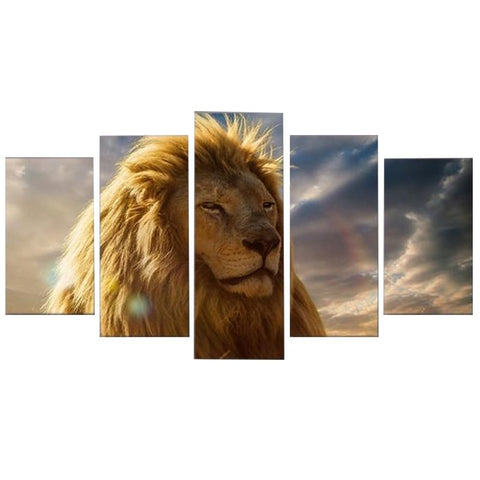 Tableau Lion Comble décor avec photo sur toile