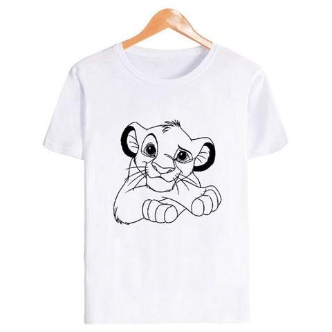 T-Shirt Roi Lion Femme Dessin Simba