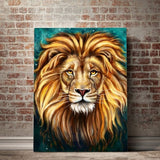 Tableau Lion Patience décoration d'intérieur colorée