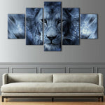 Tableau Lion Bleu belle photo sur toile