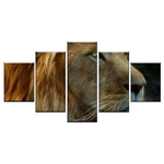 Canva décoration lion en couleurs.