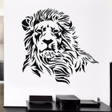 Sticker autocollant lion portrait.