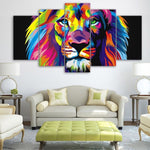 Tableau Lion Pop Art Couleur décoration d'intérieur