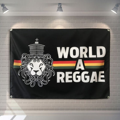 Drapeau noir world a reggae.