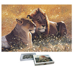 Puzzle lion et lionne.