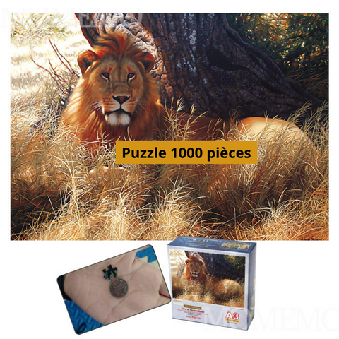Puzzle lion couleur.
