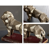 Statue lion origami.