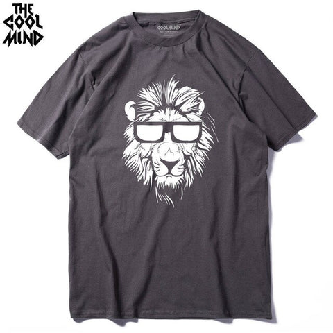 T-Shirt Lion Cool Ardoise