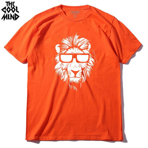 T-Shirt Lion Cool Orange