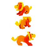 Puzzle lion enfant multicolore.