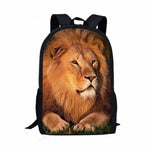 sac à dos lion sur herbe