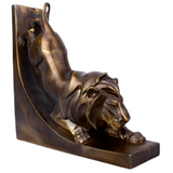 Statuette lion bronze.