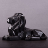 Statuette Lion noire
