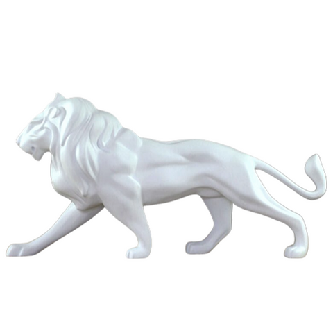 Statue lion de belfort blanche.
