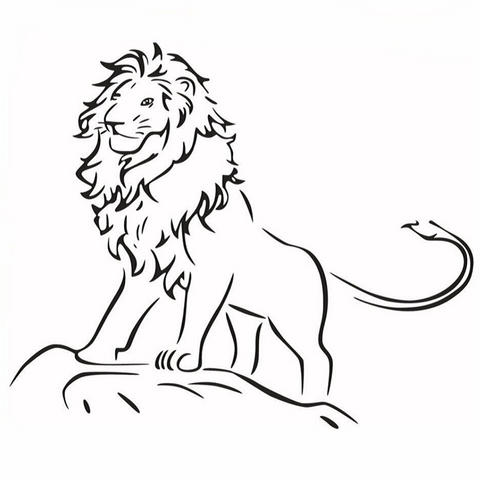 Sticker lion enfant.