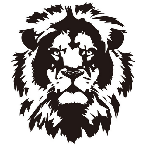 Sticker portrait lion.