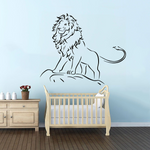Sticker lion chambre d'enfant.