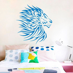 Sticker déco lion bleu.