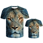 T-shirt avec tête de lion.