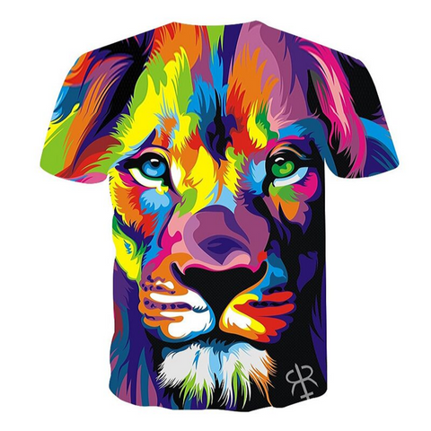 T-shirt lion design pour homme.