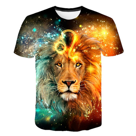 T-shirt lion signe astro.