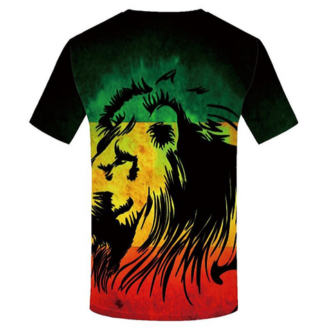 T-shirt lion jamaique pour homme.