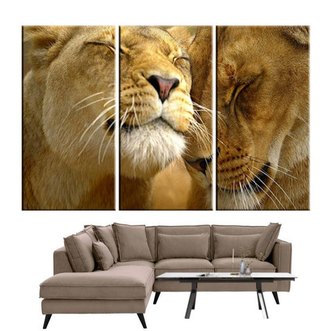 Tableau Lion et Lionne Douceur | Lion Royaume