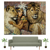 Tableau Lion et Lionne Princesse | Lion Royaume