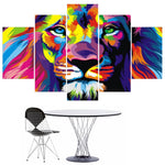 Tableau Lion Multicolore | Lion Royaume