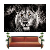Tableau Lion Noir et Blanc Royal | Lion Royaume