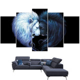 Tableau Lion Noir Lion Blanc