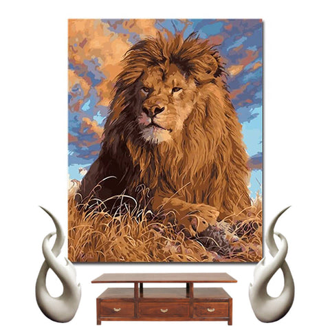 Tableau Lion Peinture | Lion Royaume