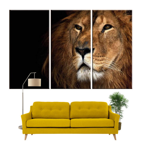 Tableau Lion Portrait | Lion Royaume