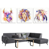 Tableau Peinture Lion & Compagnie | Lion Royaume