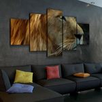 Toile décoration lion.