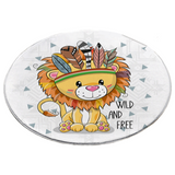 Tapis rond lion wild and free.