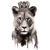 Tatouage Éphémère Lion Reine