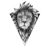 Tatouage Éphémère Lion et Amis