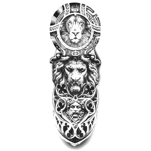 Tatouage Éphémère Lion