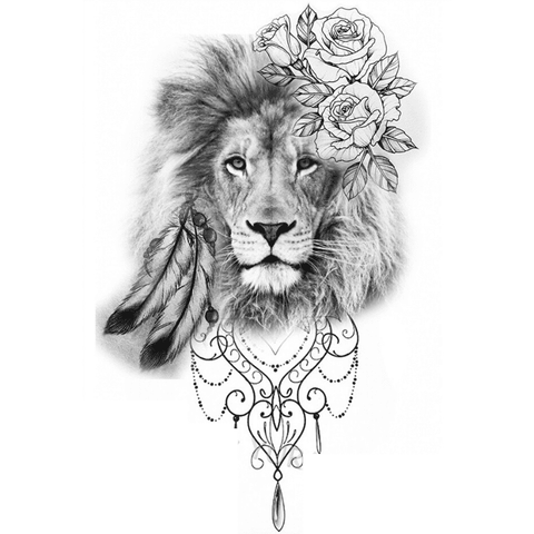 Tatouage Éphémère Lion Sexy
