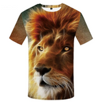T-shirt lion couleurs.