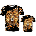 Tête de lion sur t-shirt pour homme.
